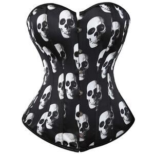 2550 Bustier Corset Top Plus Size Sexy Lingerie Satin Overbust Corsets